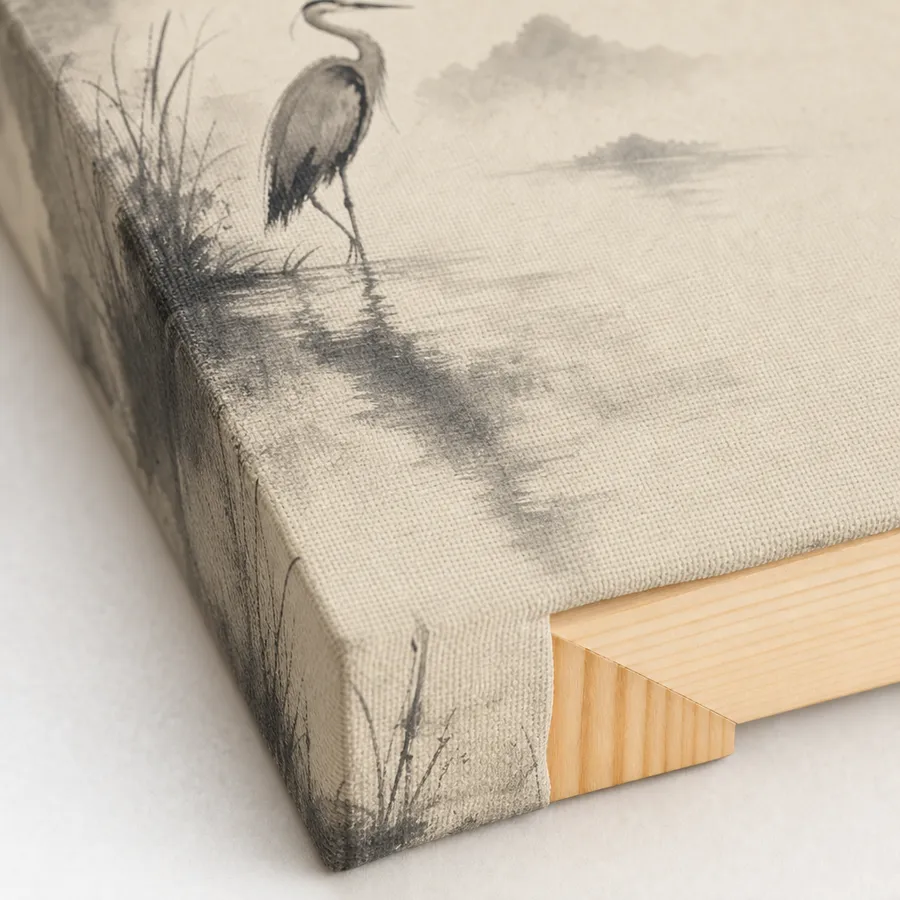 Illustrative generated detail: Canvas texture study