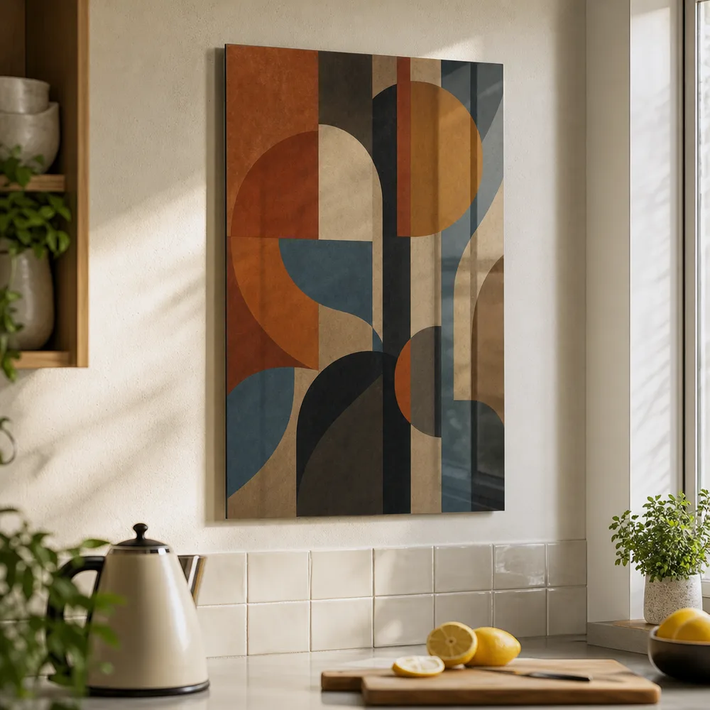 Illustrative mockup: Arc Study No. 4 as a metal print
